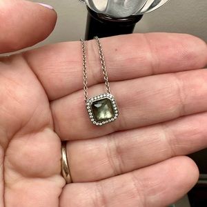 Ippolita Stella Pendant Diamond and Black Shell with Quartz set in 925 SS